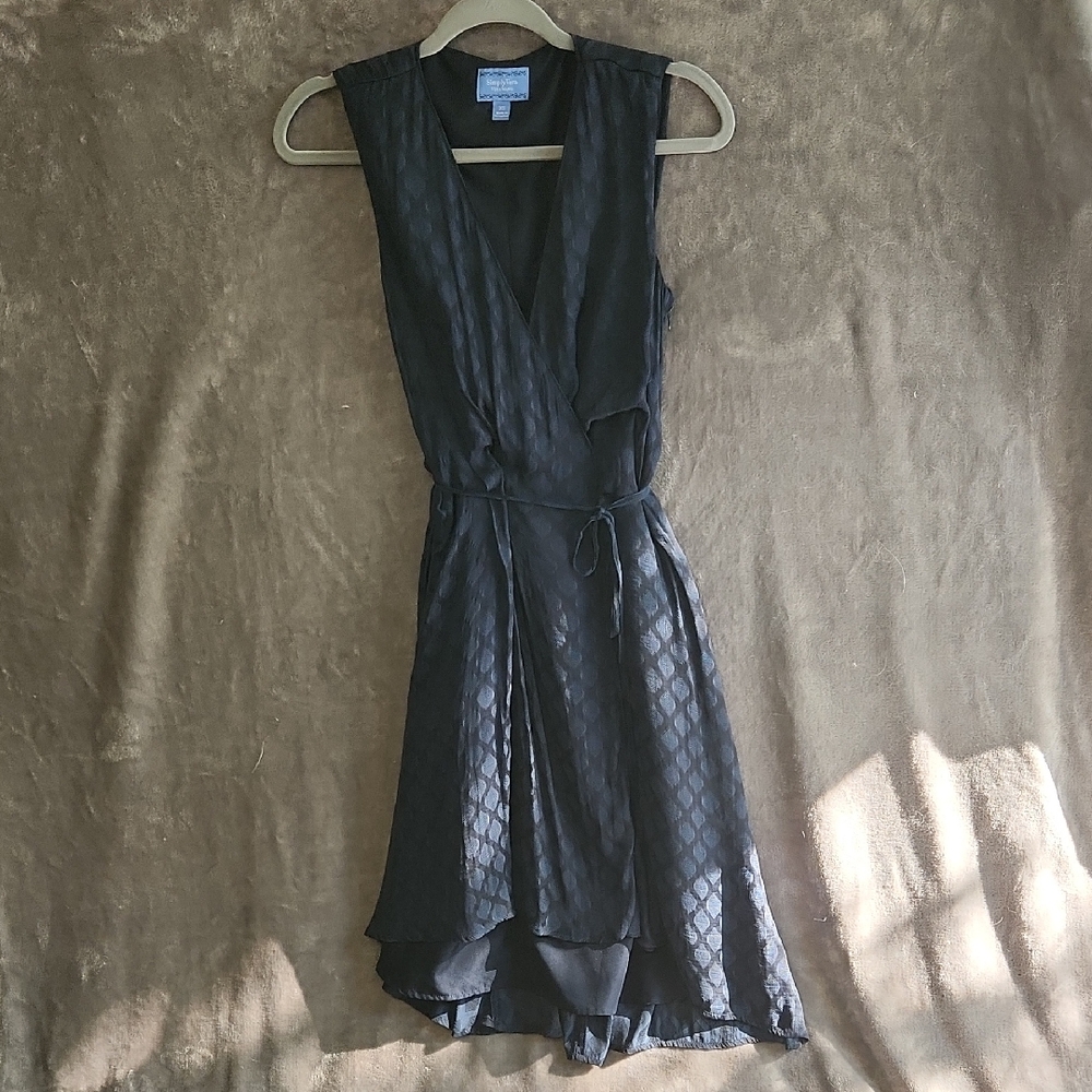 Simply Vera Vera Wang Blue High Low Plunge dress Size XS